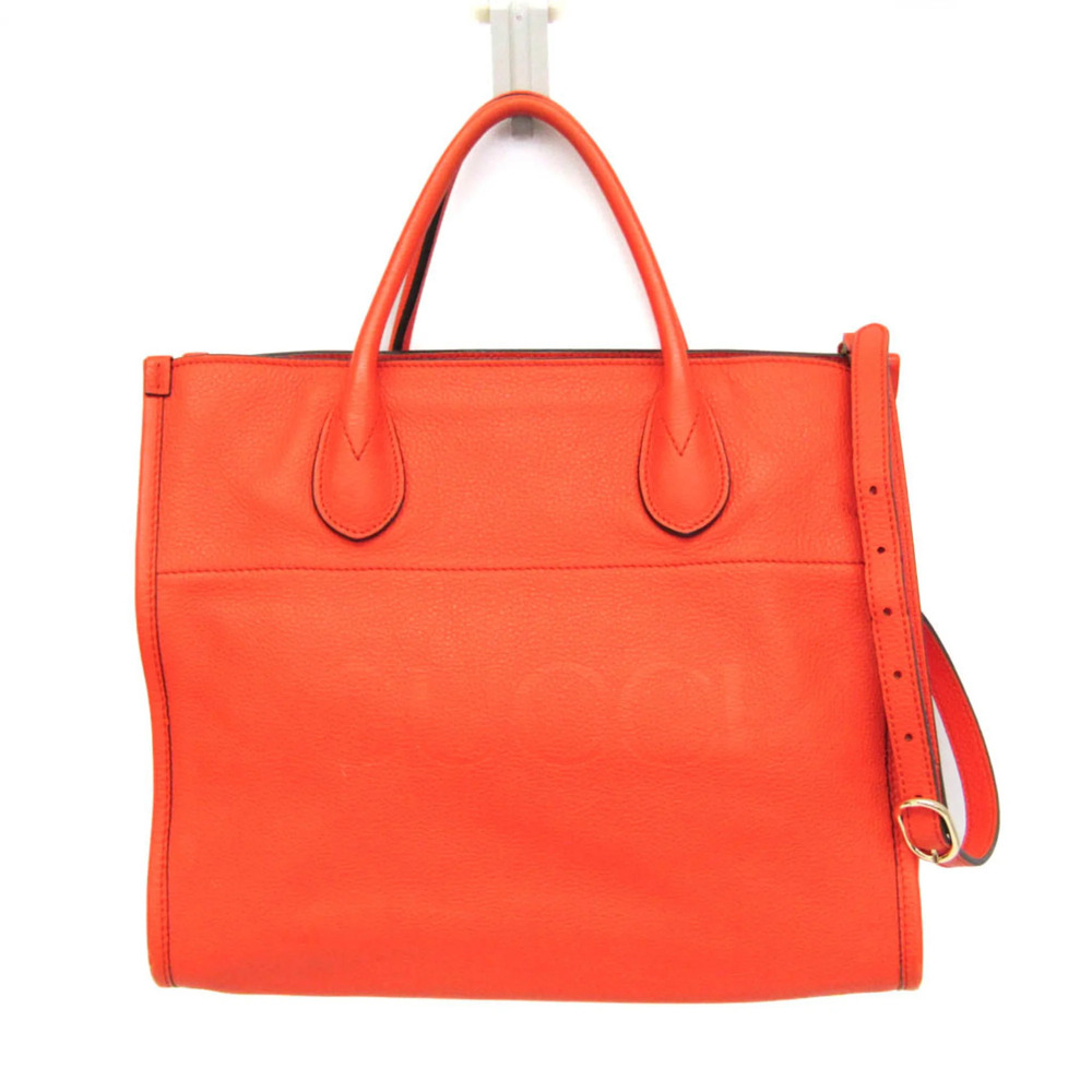 GUCCI Orange Leather Shoulder Bag